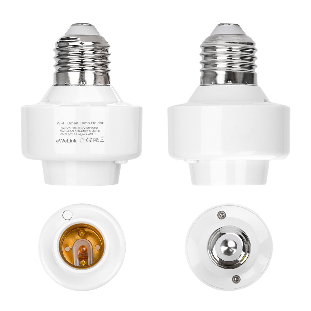 Smart WiFi Bulb Socket E26 E27 Light Bulb Adapter EWeLink Alexa Google Control