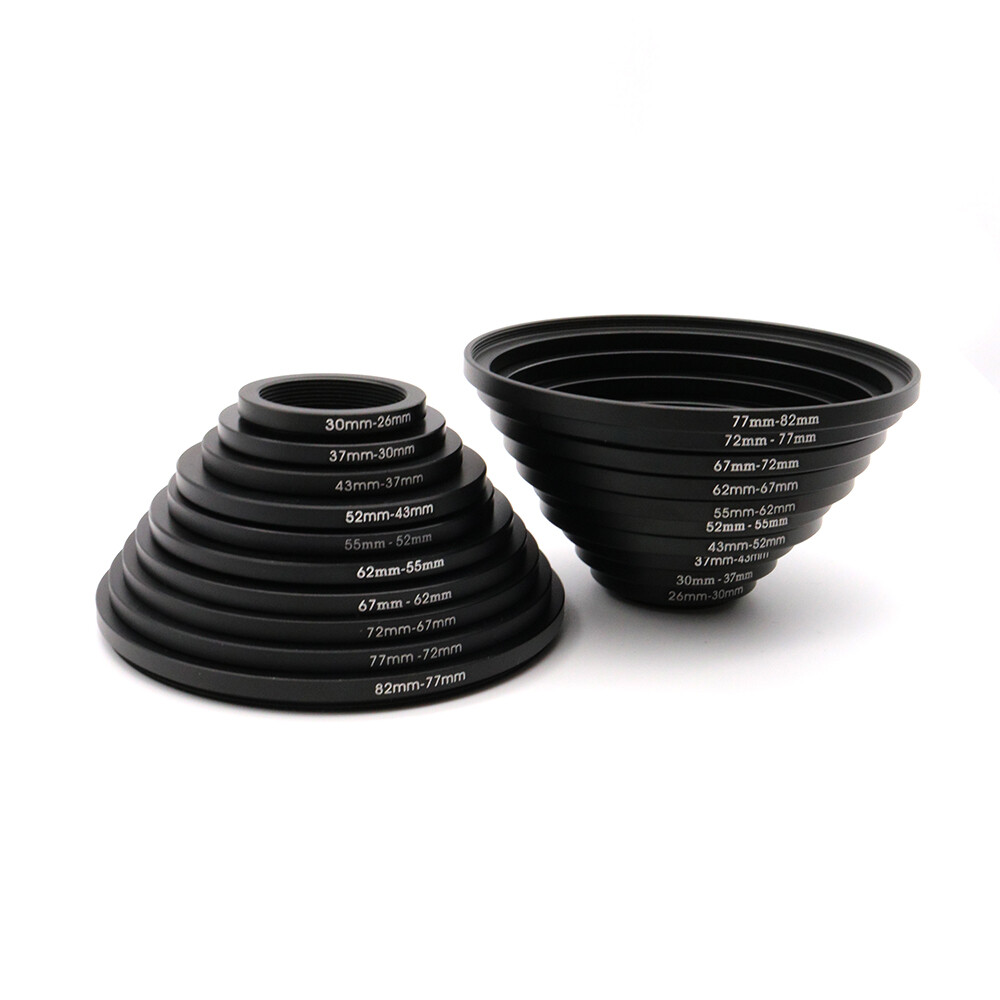 20PCS Camera Lens Filter Adapter with 10x Step Up Ring + 10x Step Down Ring Sets