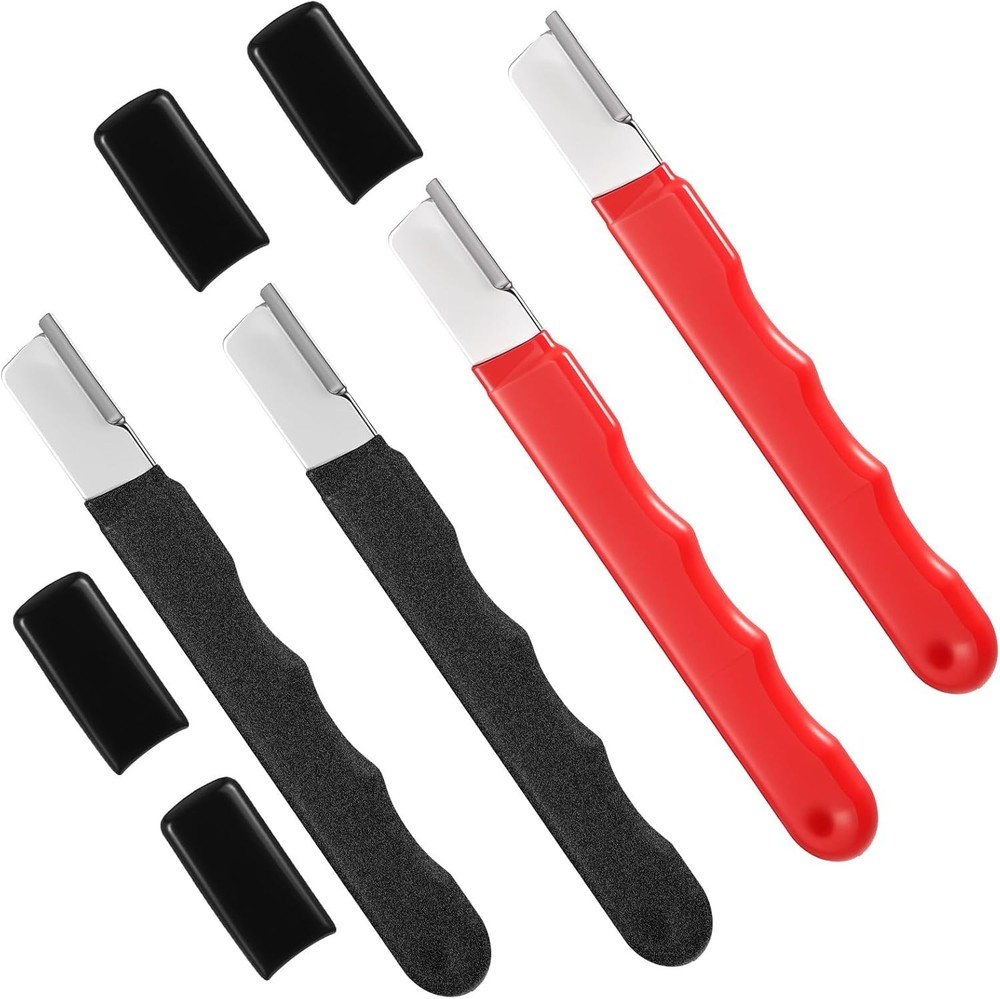 4 Pack Garden Tool Sharpener, Carbide Portable Quick Edge Sharpening Tool