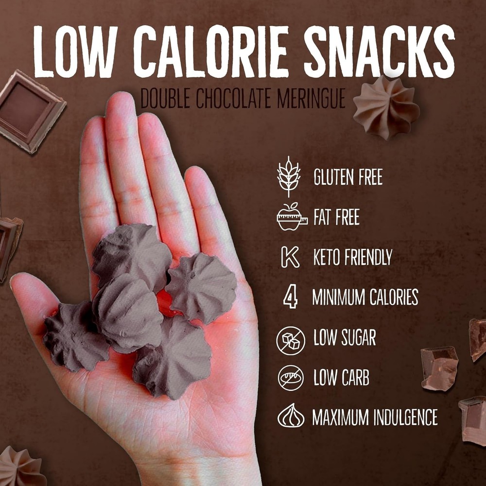 Don't Worry Meringue Double Chocolate Keto Friendly | 4 PACKS