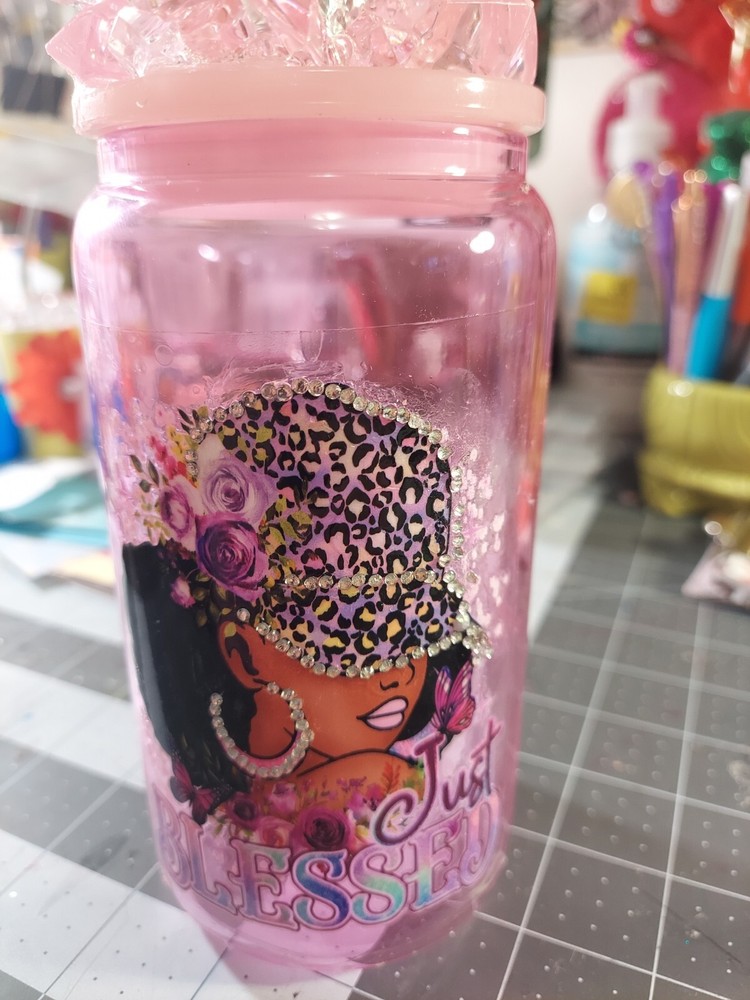 16oz Custom Glass Jar Tumbler