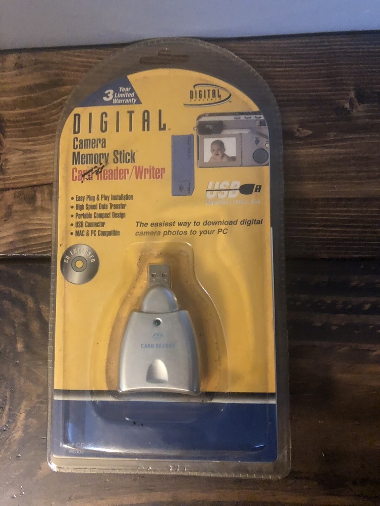 Brand New Digital Camera Memory Stick Card Reader/writer With Cd