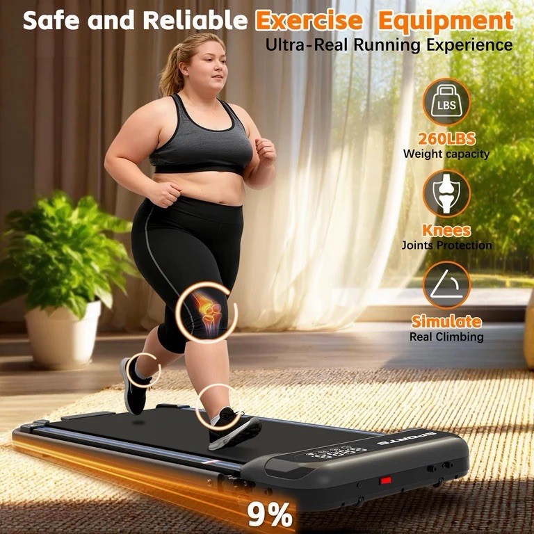 Cirui 3 in 1 Walking Pad, Foldable Treadmill with Remote Control & LED Display