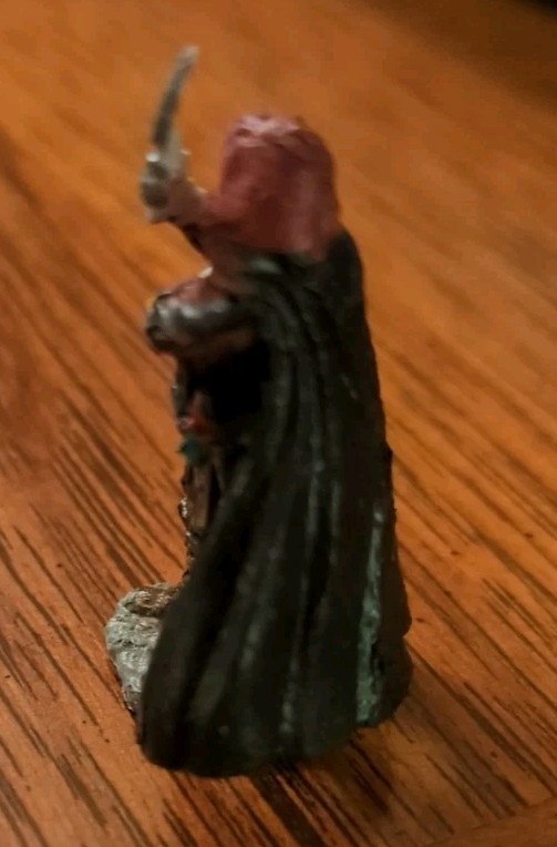 D&D Human Rogue Hand Painted Tabletop Mini (Red/Black)
