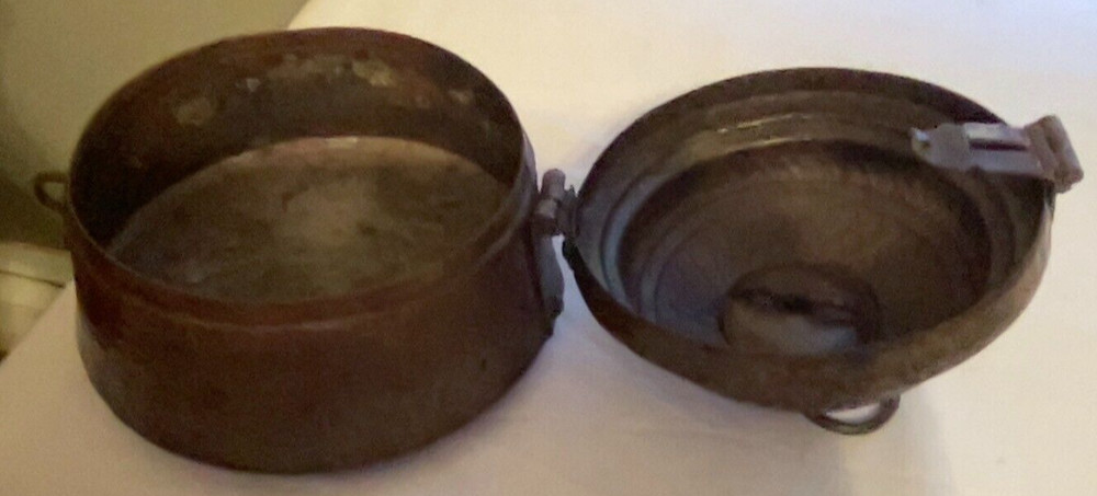 Vintage Signed Copper Hammered Chapatti Bread Box