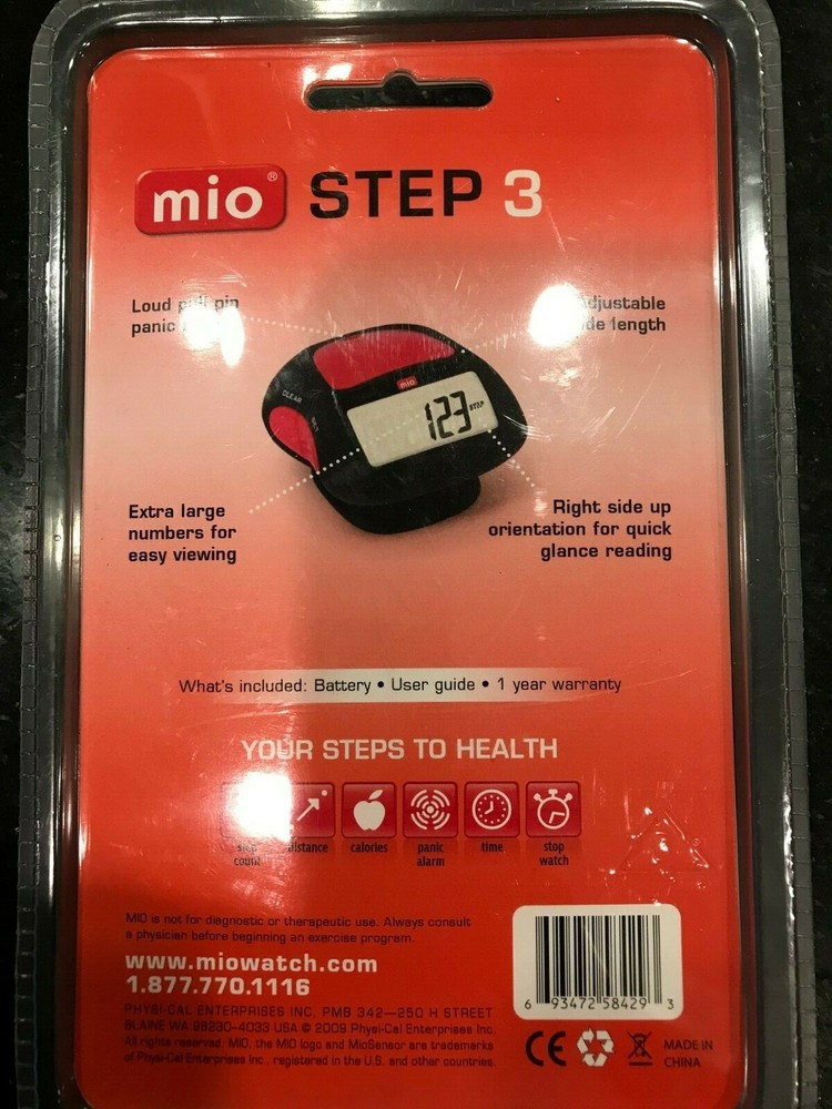 Mio Step 1 Pedometer Color - Red