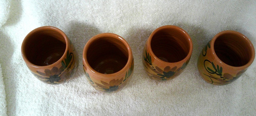 Sangria Set, Four cups, Immaculate. Never used.