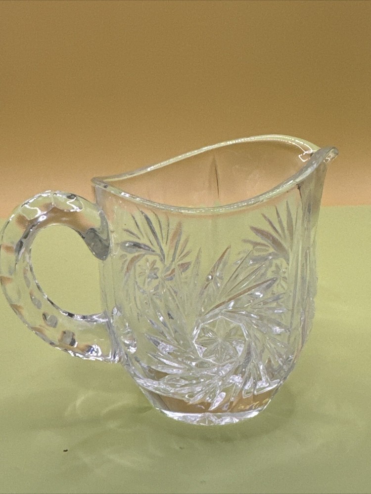 Crystal Creamer with pinwheel design