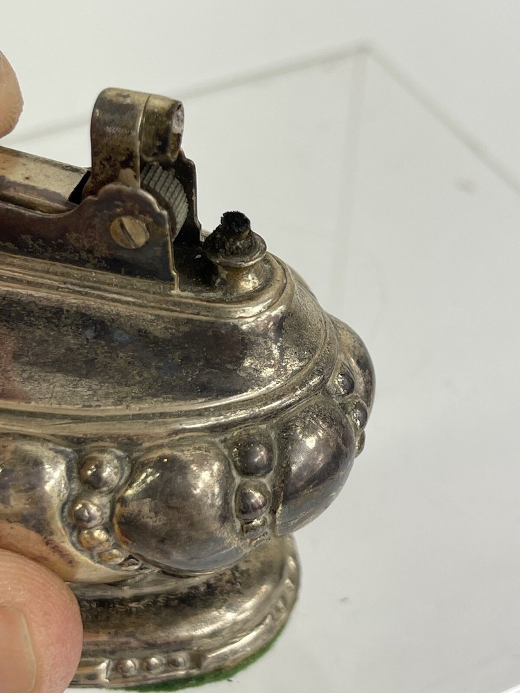 Silver plate Large table lighter Ronson Crown Excellent