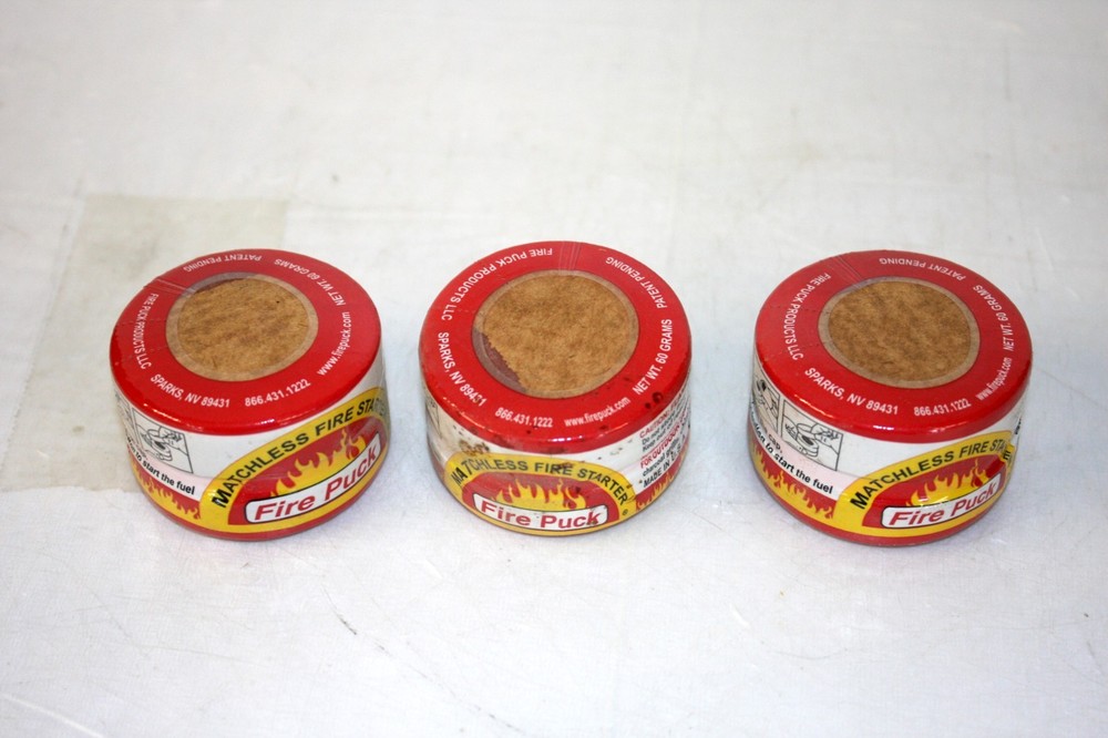 Set of  3 Fire Puck Matchless Fire Starters