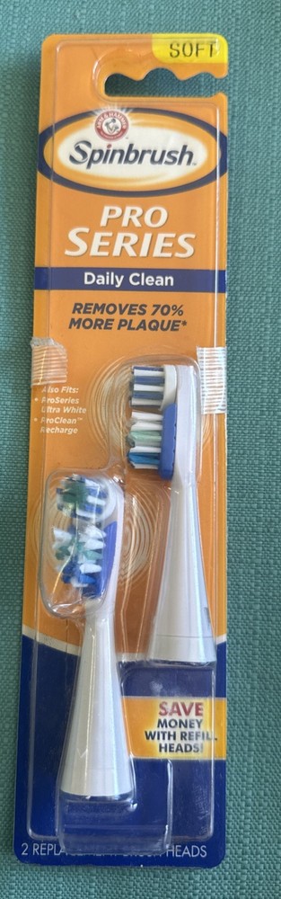 Spinbrush Pro Clean Soft Replacement Dual Action Brush Heads SOFT