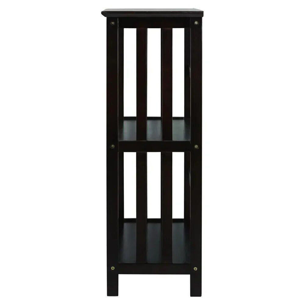 Style 3-Tier Wood Bookcase Storage Organizer