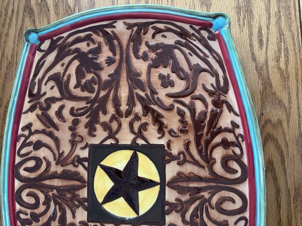 Becky Denny Colorful Rectangle Serving Platter 16.5" x 12"