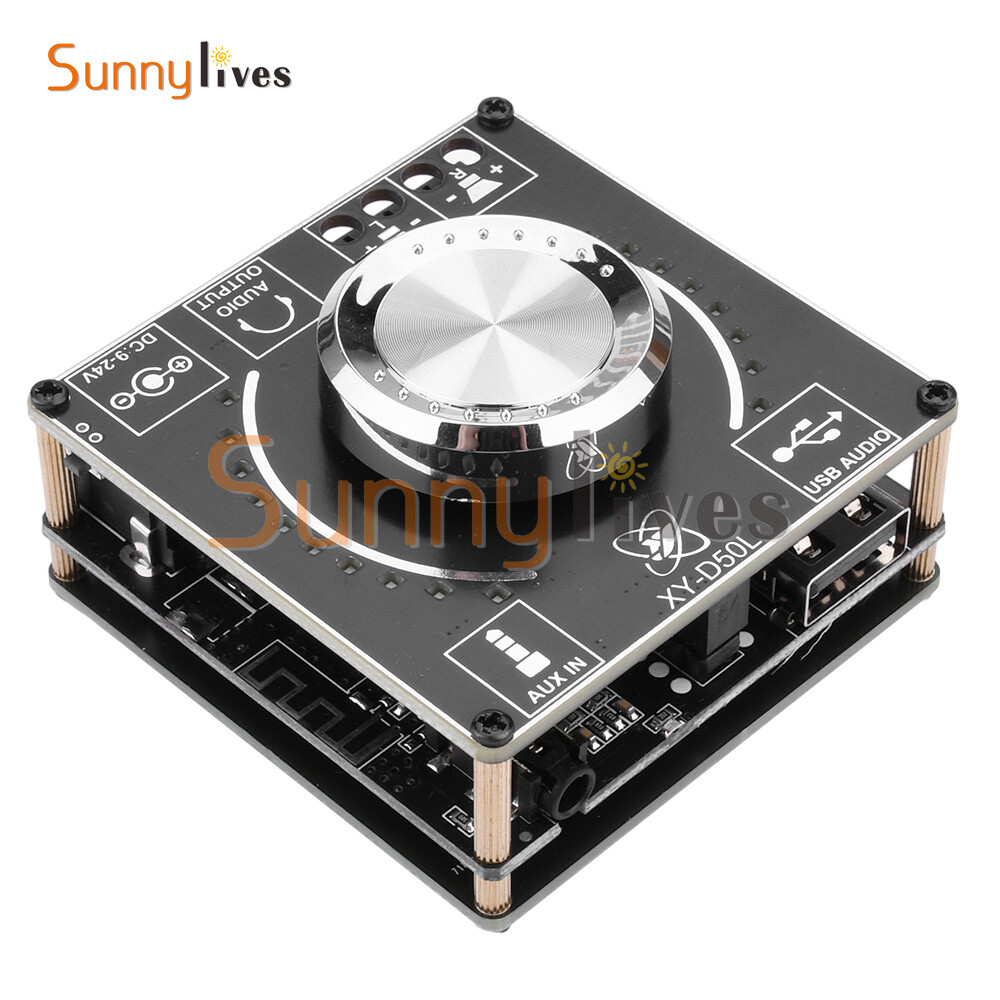 50W+50W Stereo Bluetooth Audio Digital Power Amplifier Board Module APP Control