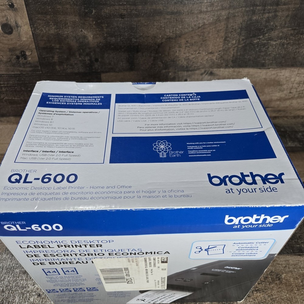 Brother QL-600 Label Printer Automatic Cutter New in Box