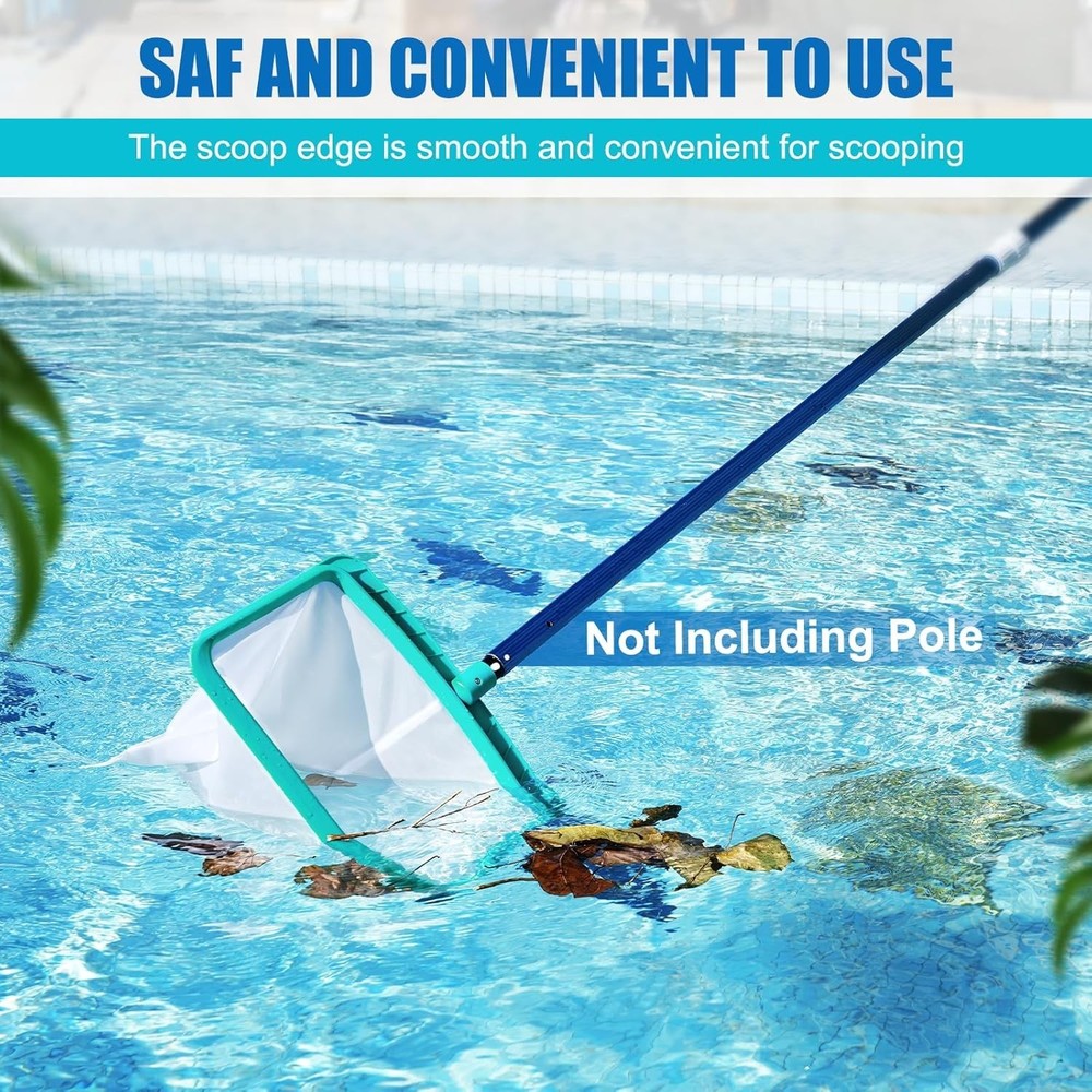 Pool Skier Net Without Pole, Large Capacity Debris Pullover, Easy Clean, Rein...
