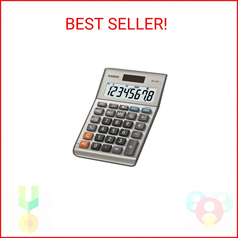 Casio MS-80B Calculator – Desktop Calculator with Tax & Currency Tools | General
