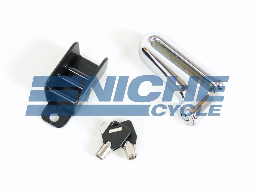 Motorcycle Security Anti-Theft Brake Disc Rotor Lock Chrome