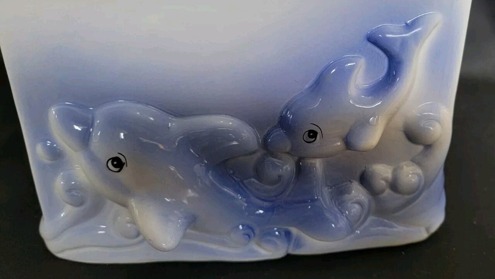 Beautiful Dolphin Tissue Box Cover Aquatic Blue (B)