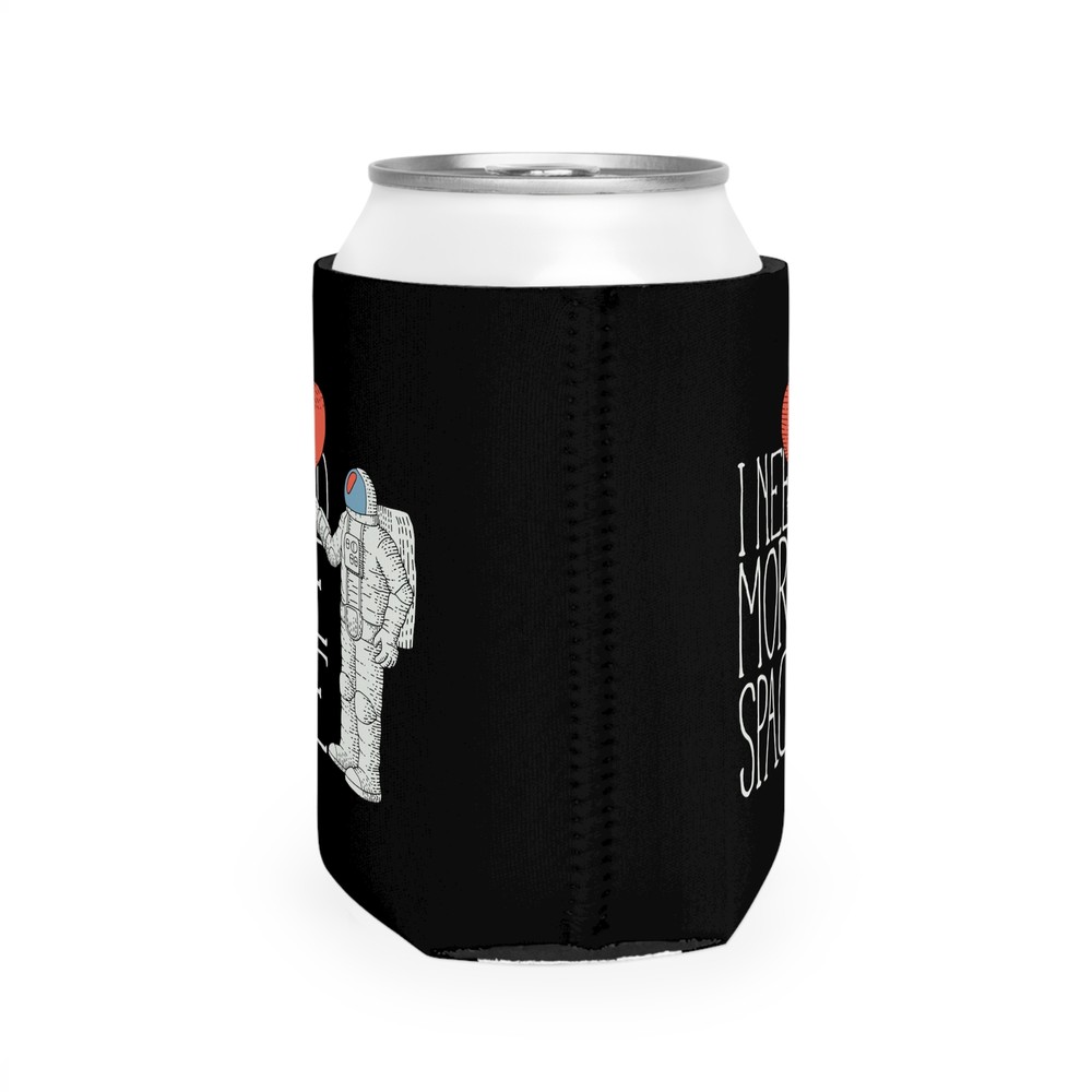 I Need More Space - Black Can Cooler Sleeve