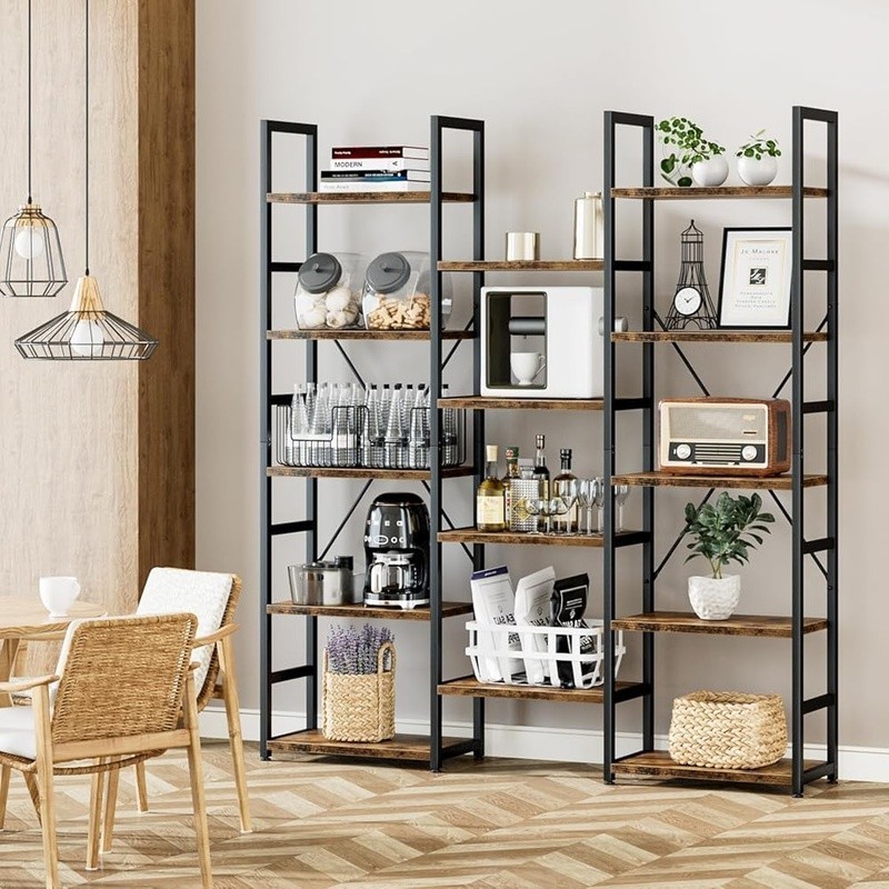 Adjustable Metal Bookshelf 14 Tier Multi-functional Storage Display Unit New