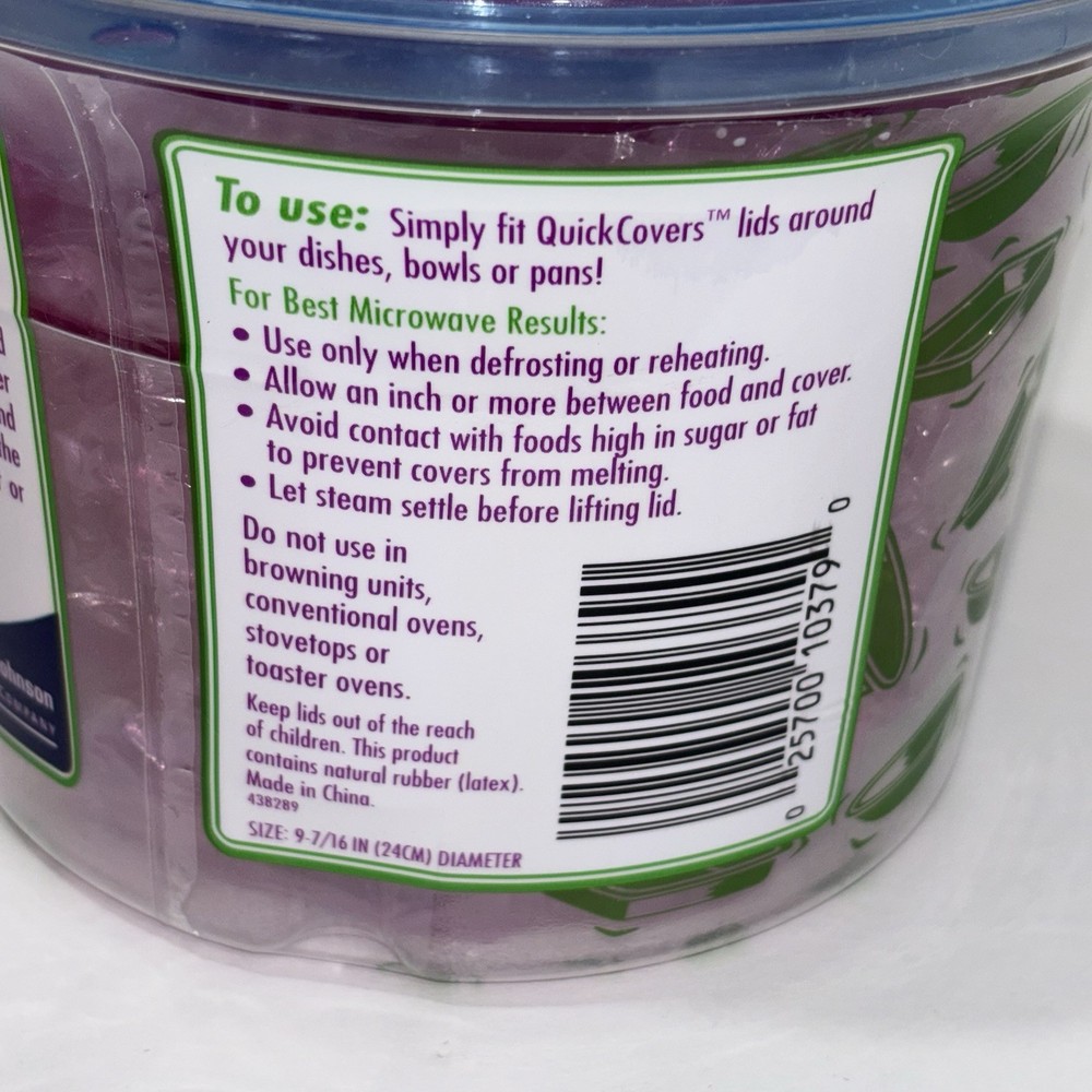 Saran Quick Covers Lid Y2K vintage 12 count Size Small Easy Quick Coverage