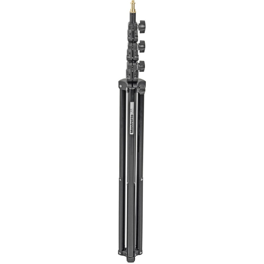 Manfrotto 9' Basic Black Lightstand, 4 Section, 5/8 Stud with 1/4"x20 Tip (#3333