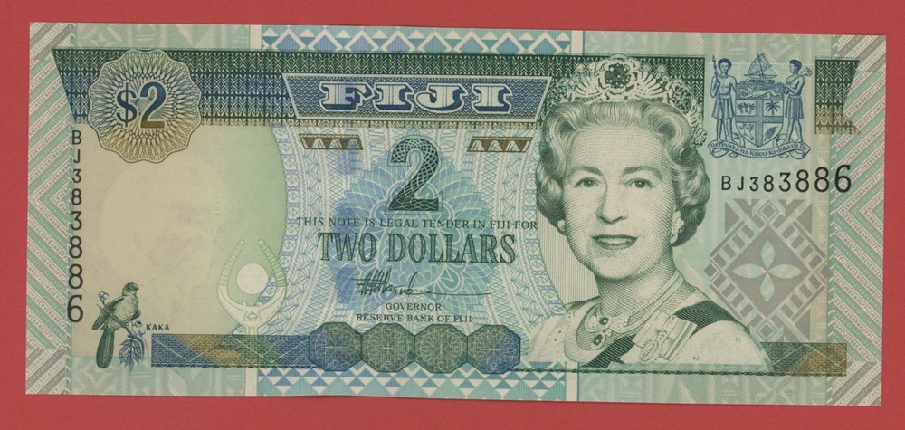 FIJI  2  DOLLARS ( 2002 )  PICK # 104a  UNC.