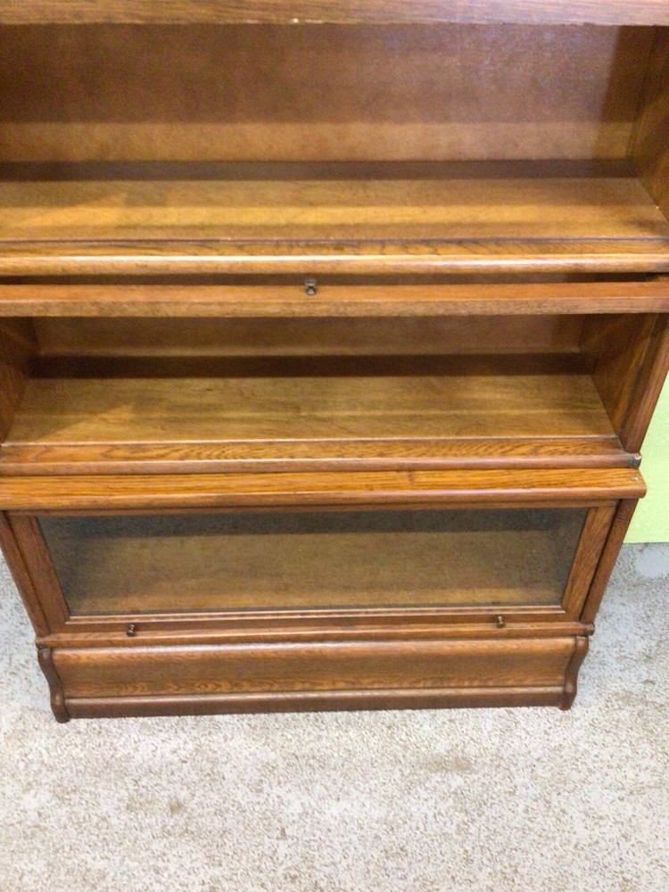Antique Macey Oak Stacking Bookcase Stepback