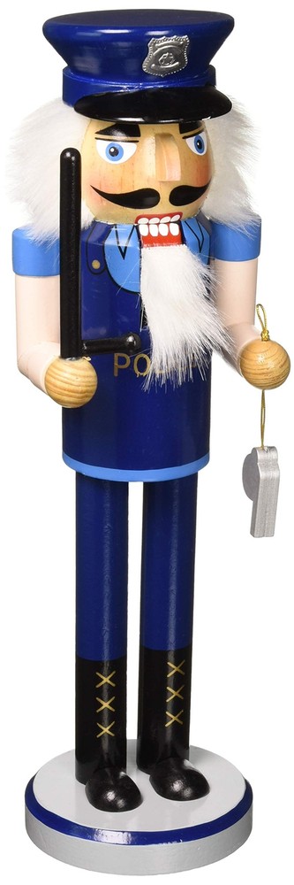 Santa's Workshop Policeman Nutcracker 14" Tall Blue/Black