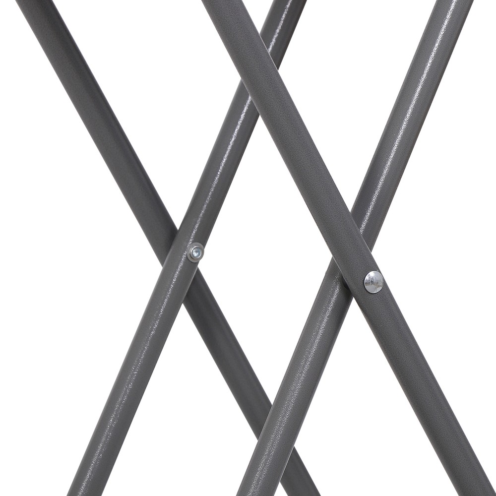 30" Folding Table Rectangular Adjustable Height TV Tray Laptop for Home Office