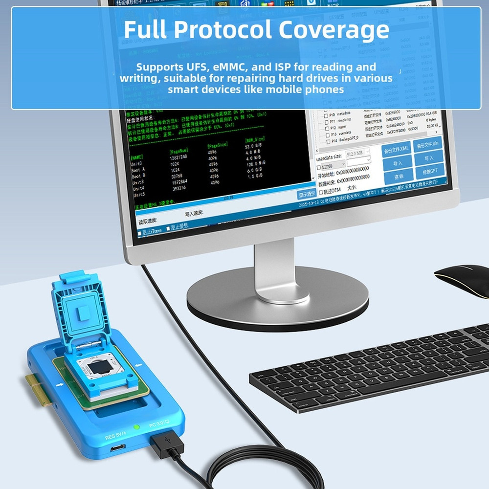 UFS4.1 Programmer ISP Flywire Module Phone Repair UFS4.1 Protocol Support