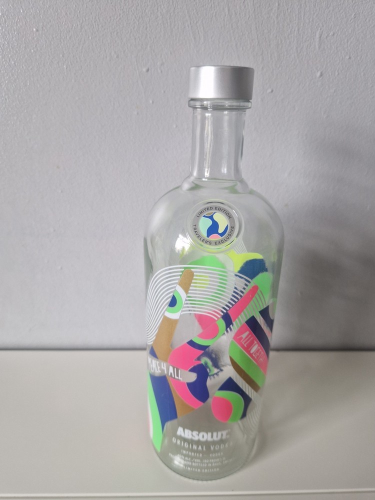 Absolut World Peace 4 All Empty 1 Litre Bottle