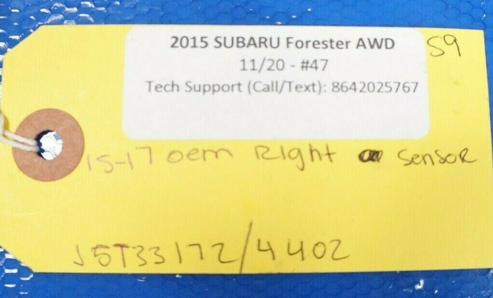 2015 - 2017 SUBARU FORESTER OEM RIGHT SENSOR