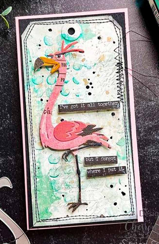 Sizzix Thinlits 9pc set - Gladys Colorize #665851 Retail $24.99 design Tim Holtz