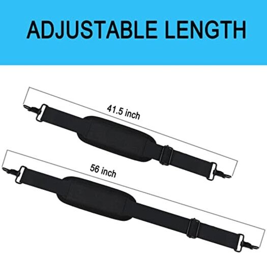 Askuko Shoulder Strap 56 Inch, Universal Adjustable Shoulder Belt Black