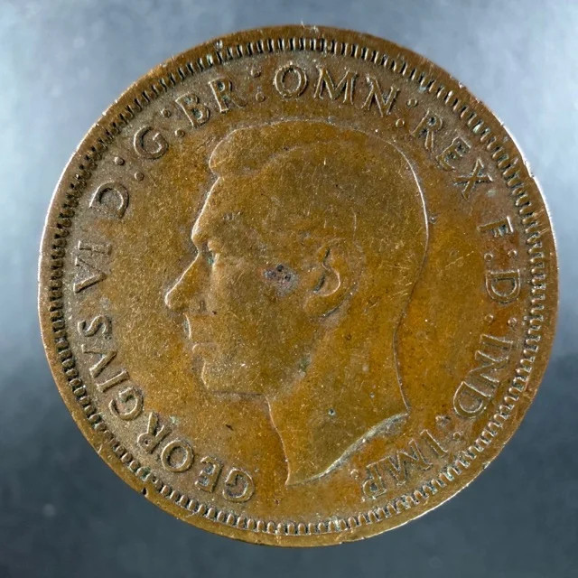 1937 Great Britain Half Penny George VI Bold Design
