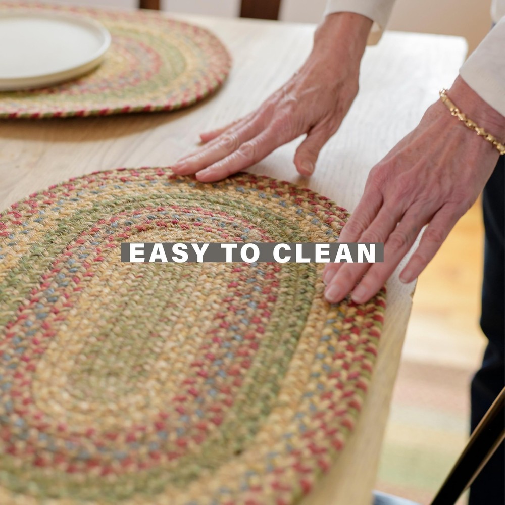 Azalea Oval Table Runner - 11"x36" Multicolor - Handcrafted with Jute - Rich ...