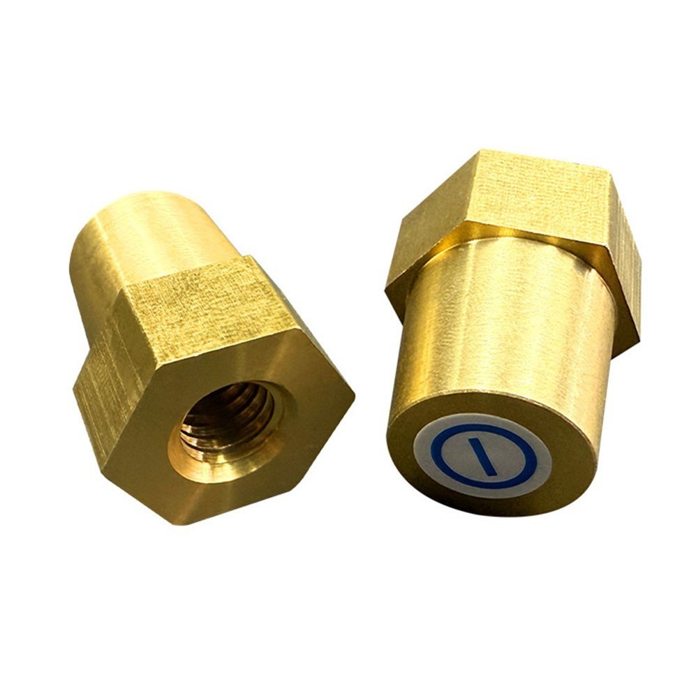 Brass Battery Terminals 2PCS with Compact Threads No Missing Teeth Design