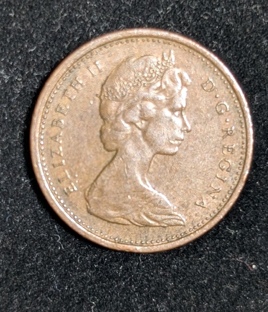 1967 Canada 1 Cent Circulated KM# 65 Brown