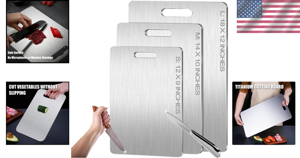 Upgrade Titanium Kitchen Cutting Board - 12"x9" Rectangular
