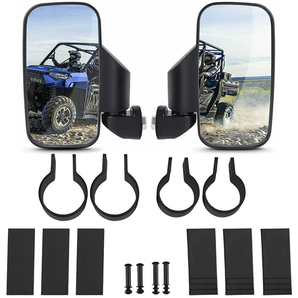 Offroad Rear View Side Mirror Set for ATV UTV Adjustable Driver Passenger Glass