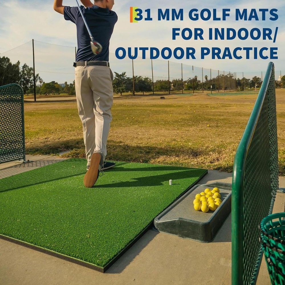 5 x 4 Golf Hitting Mat Premium Turf for Realistic Practice Experience