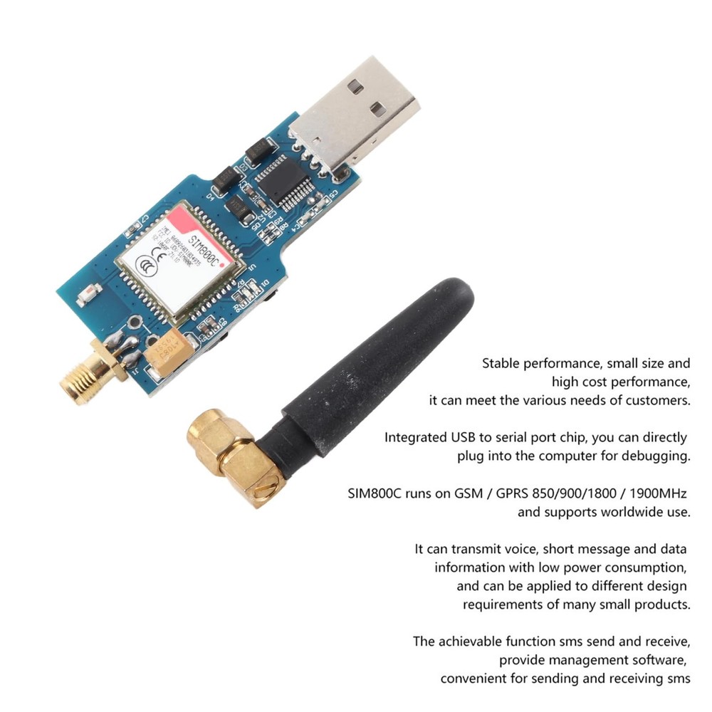 USB to GSM Module, Low Consumption PCB Board Electronic Component,SIM800C Run...