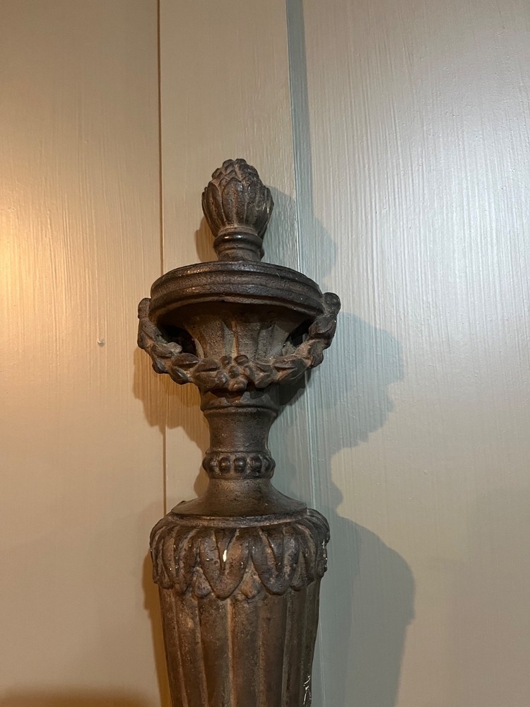 Pair Antique Wall Sconces Decorative Carved Classical Style