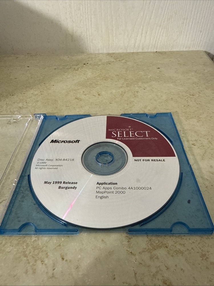 Vintage Microsoft SELECT CD-ROM - May 1999 Release Burgundy