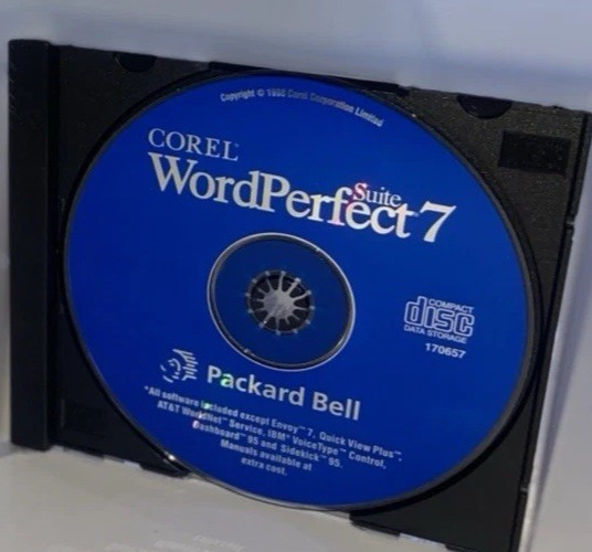 Corel Word Perfect 7 Disc 1996