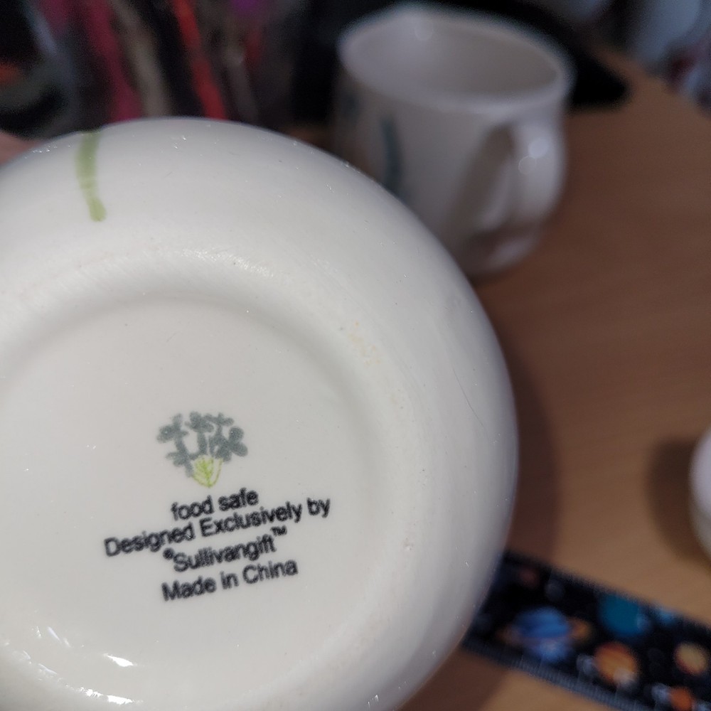 Sullivans Herb Imprinted Ceramic Sugar & Creamer Set with Box