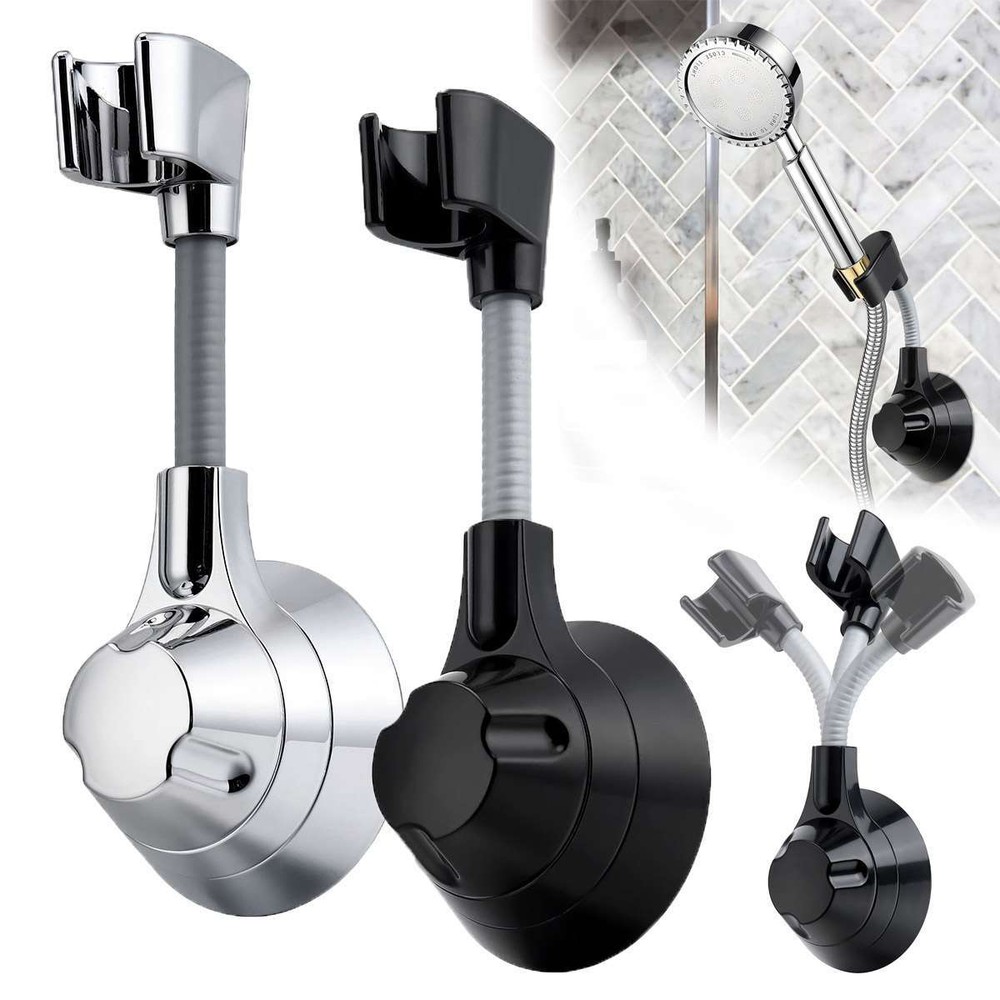 Shower Head Holder Self-adhesive Handheld Wall Mount Bathroom Bracket Adjustable