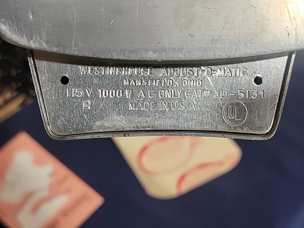 WESTINGHOUSE MANSFIELD OPEN HANDLE IRON IN ORIGINAL BOX